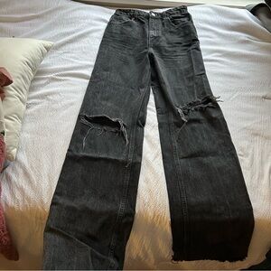 Wide Leg Black Jeans
